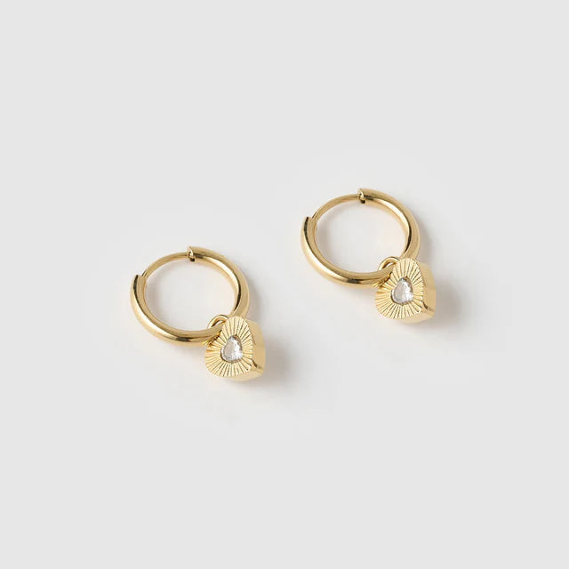 Ruby Heart Earrings | Stone