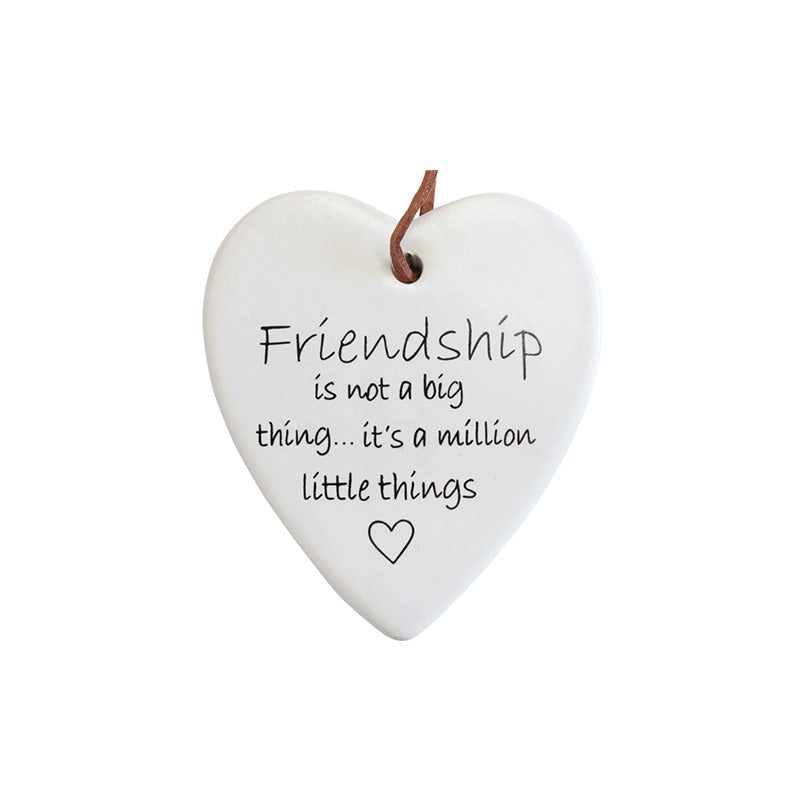 &#39;Friendship&#39; Hanging Heart