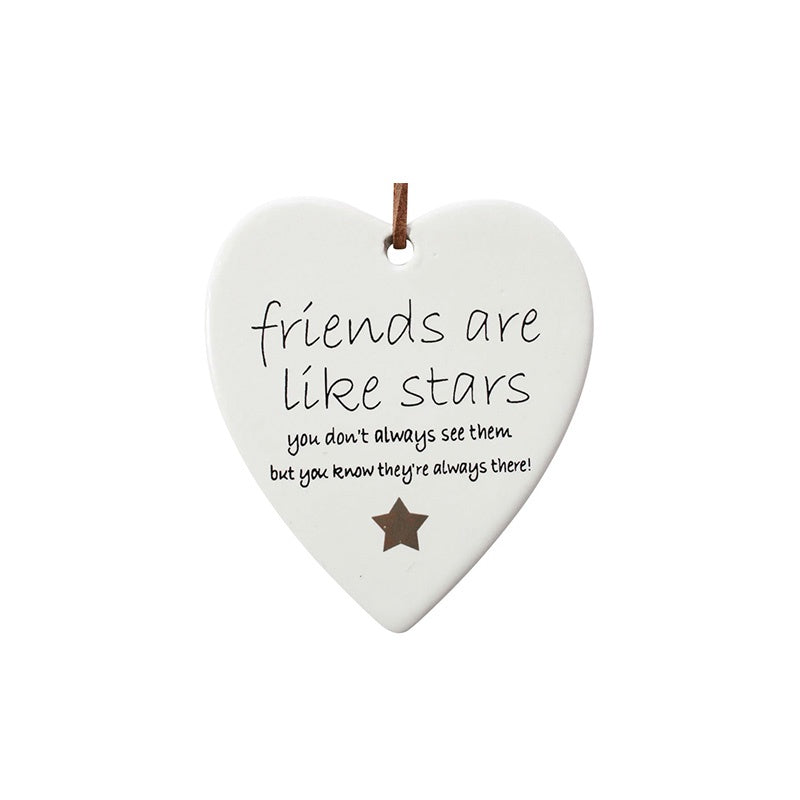 &#39;Friends Stars&#39; Hanging Heart