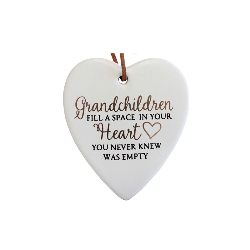 &#39;Grandchildren&#39; Hanging Heart