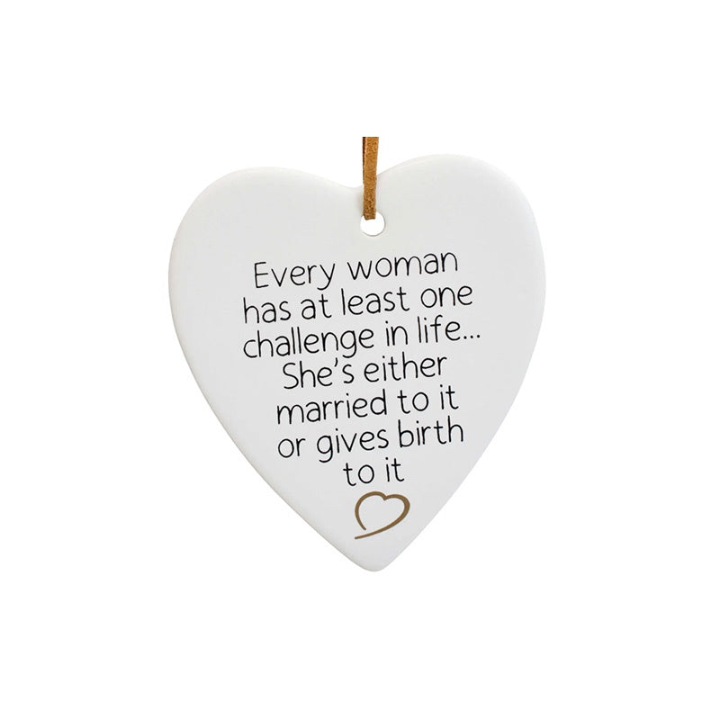 &#39;Woman Challenge&#39; Hanging Heart