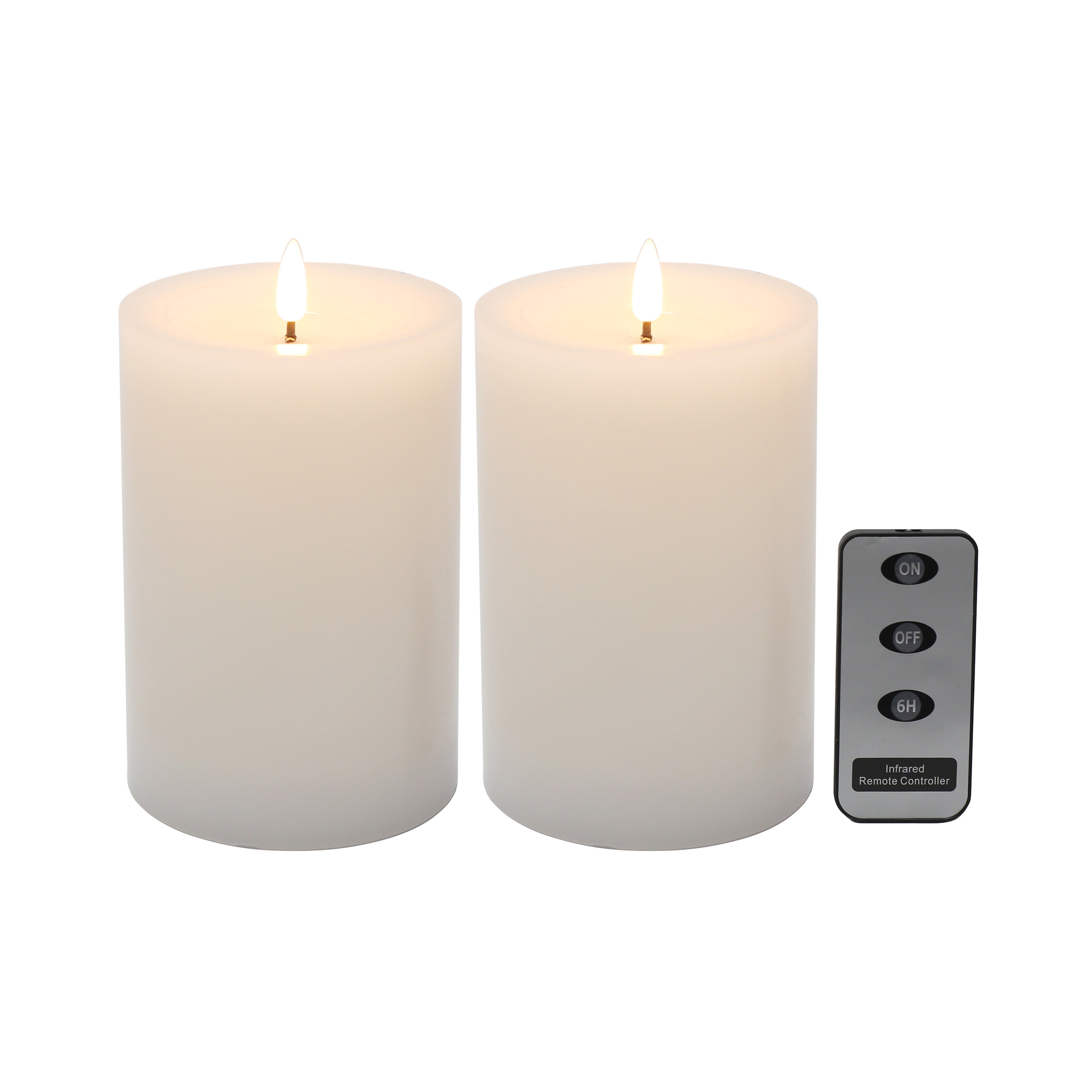 Spark 10 x 17.5cm White Candles Set/2 | w Remote