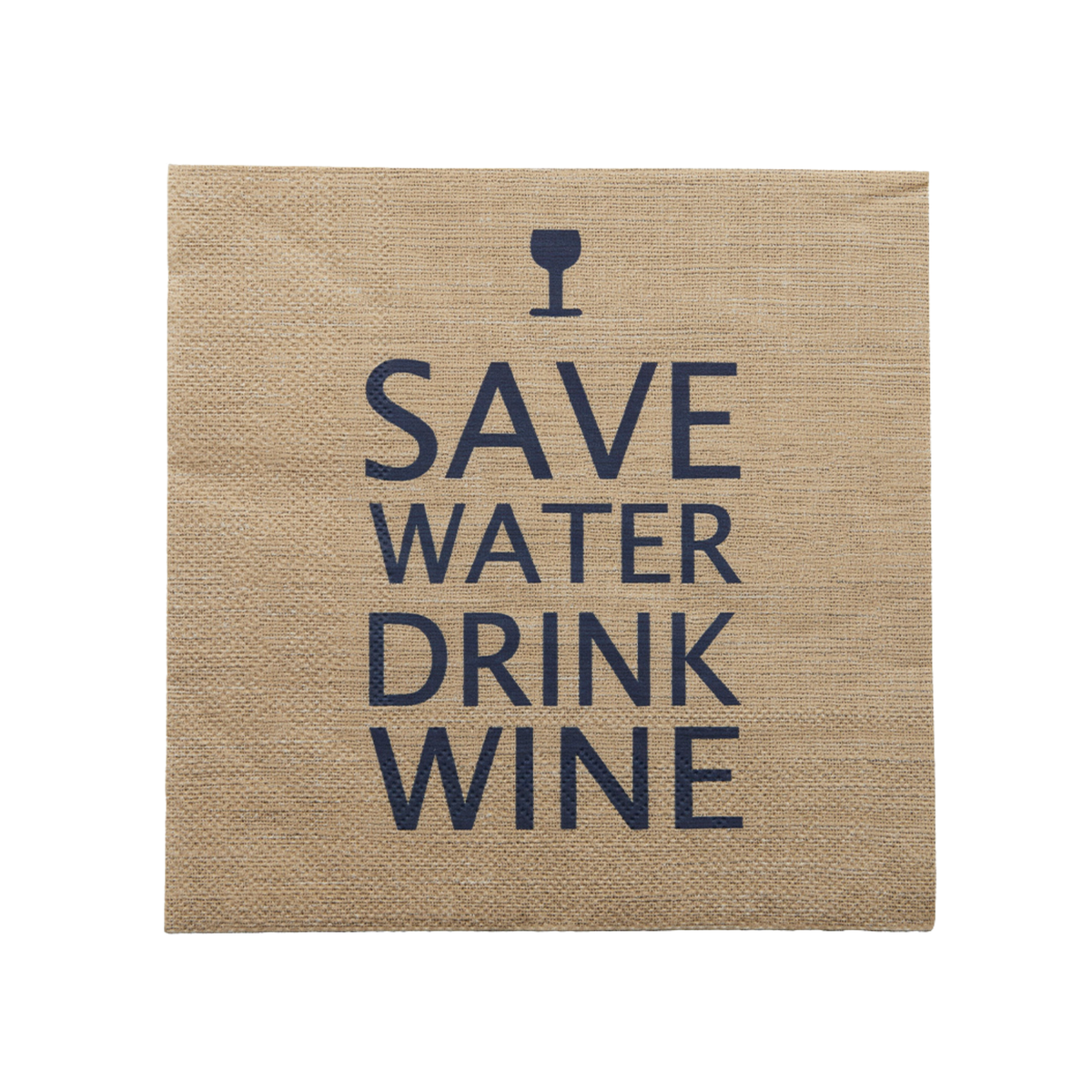 Save Water Taupe 20pk 3 Ply Napkin
