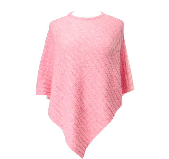 Knit Poncho | Light Pink