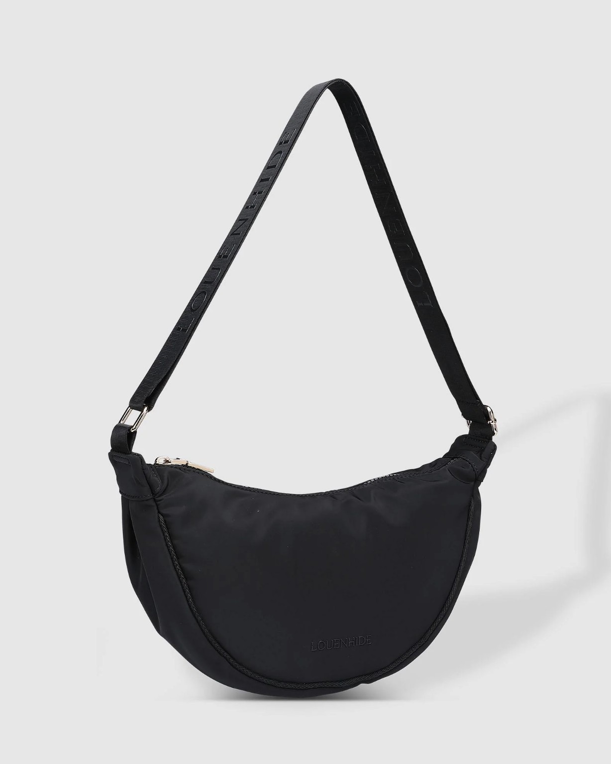 Sylvia Nylon Crossbody Bag | Black