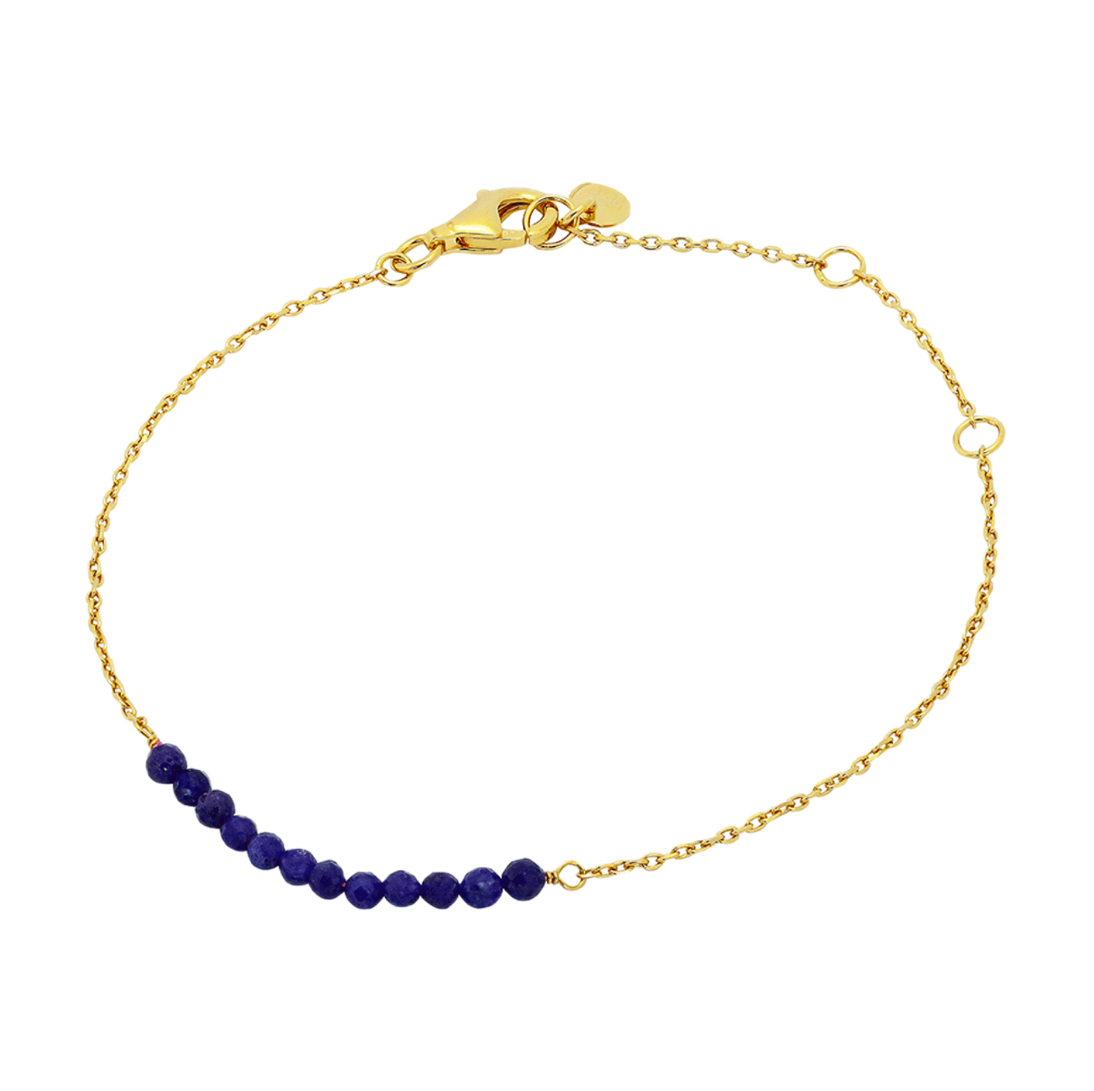Lapis Beaded Bracelet | Gold