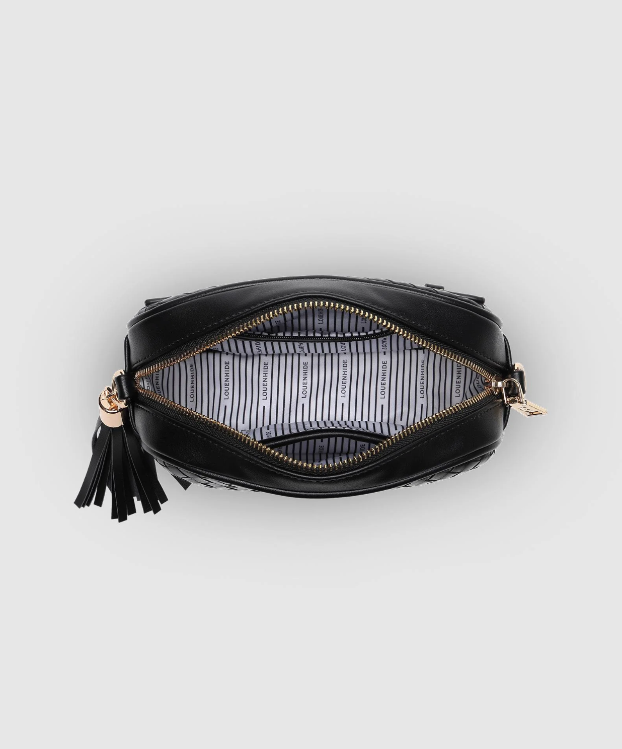 Jacinta Woven Crossbody Bag | Black