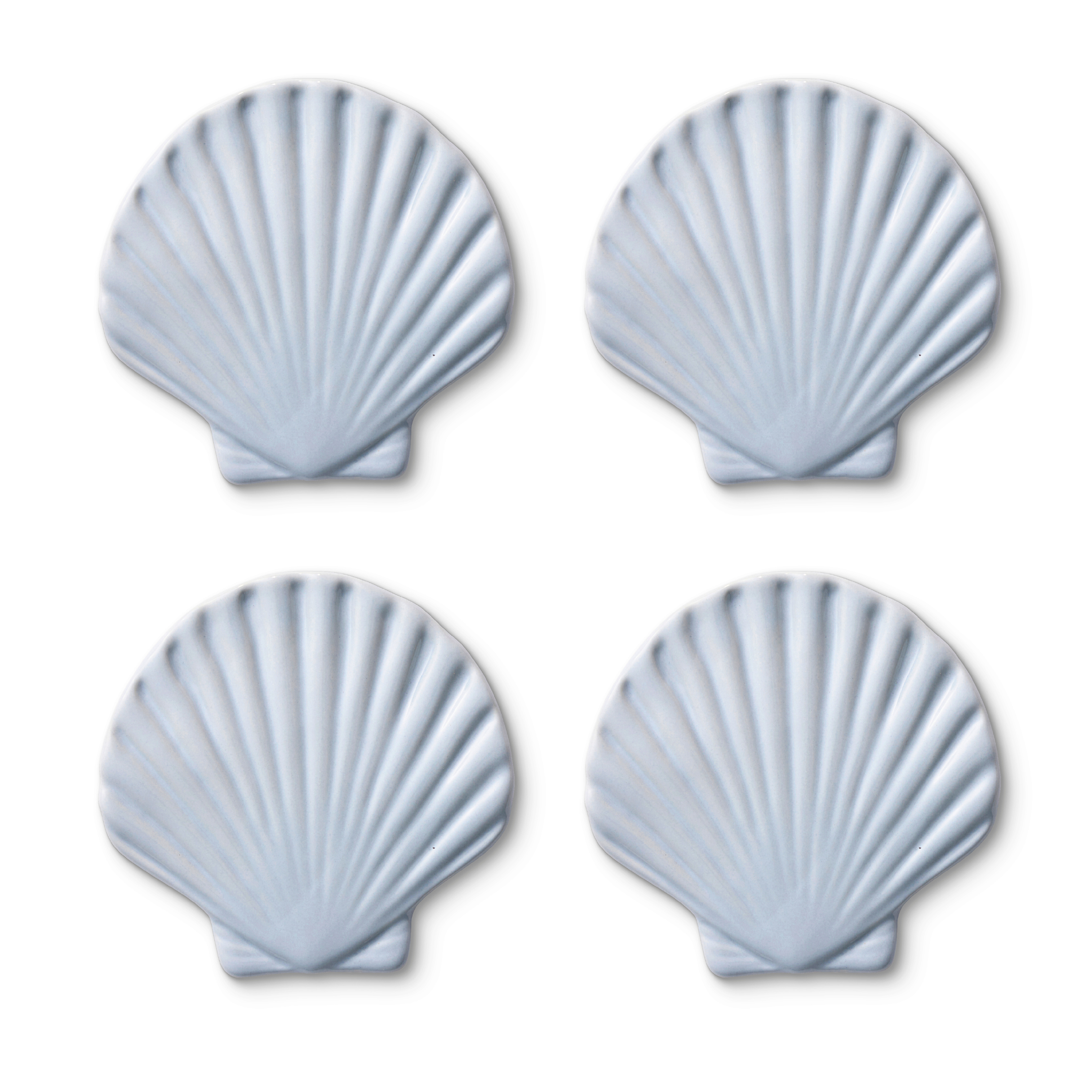 Seashell Light Blue Coaster | Set/4