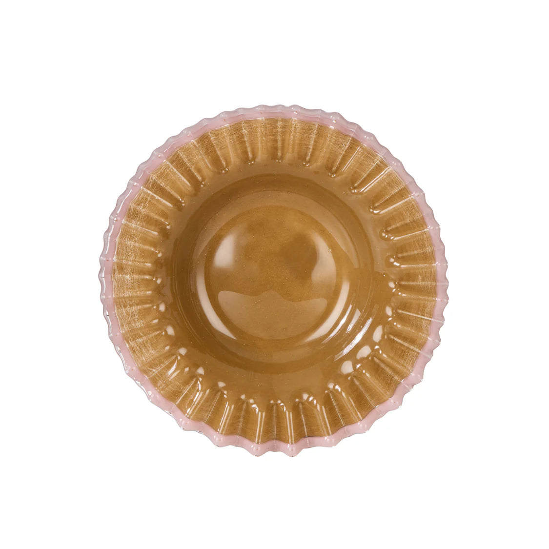 Sigrid Frill Dish| Large | Mustard &amp; Pink