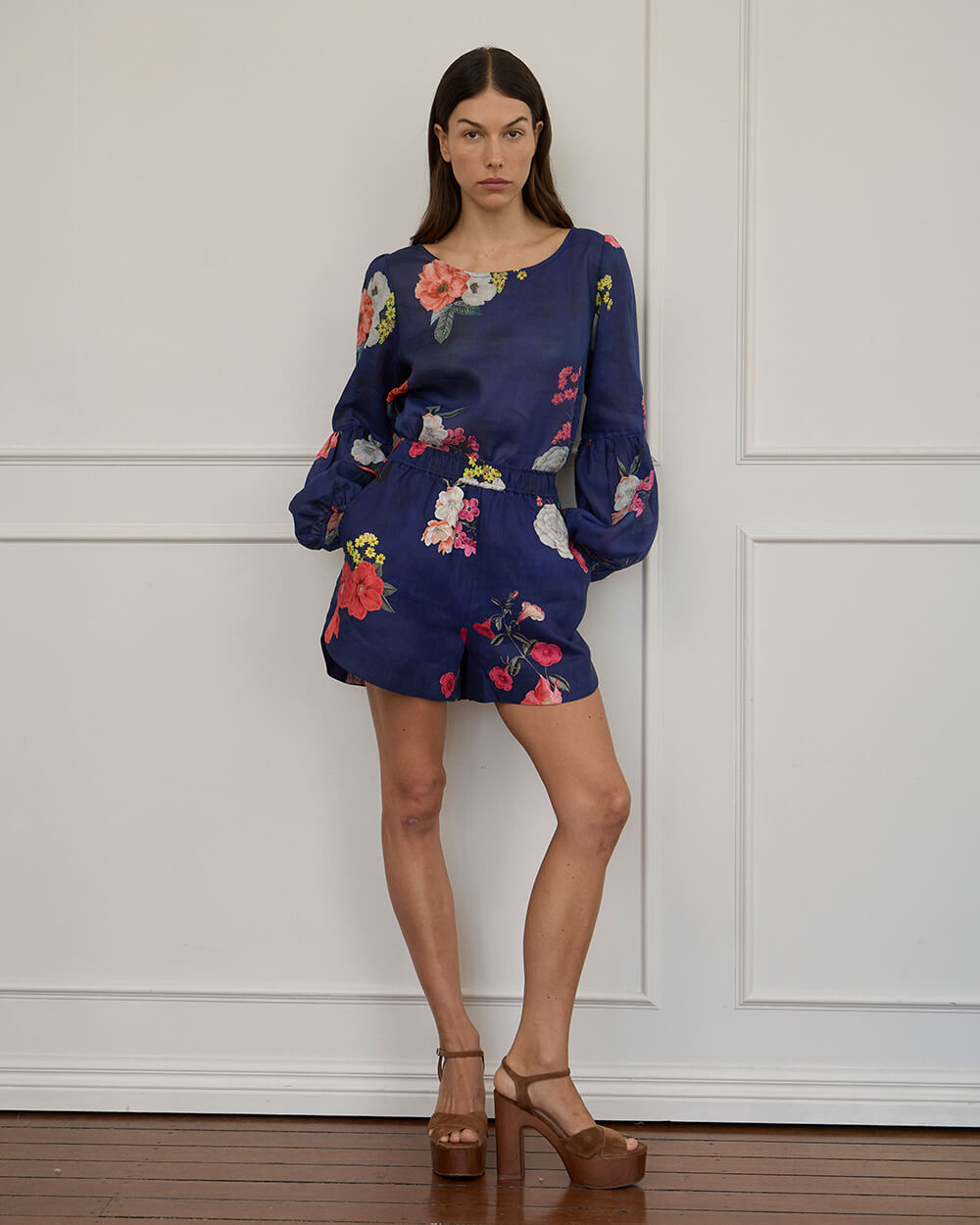 Ada Short | Navy Vintage Floral