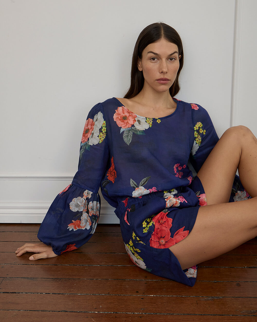 Ada Short | Navy Vintage Floral