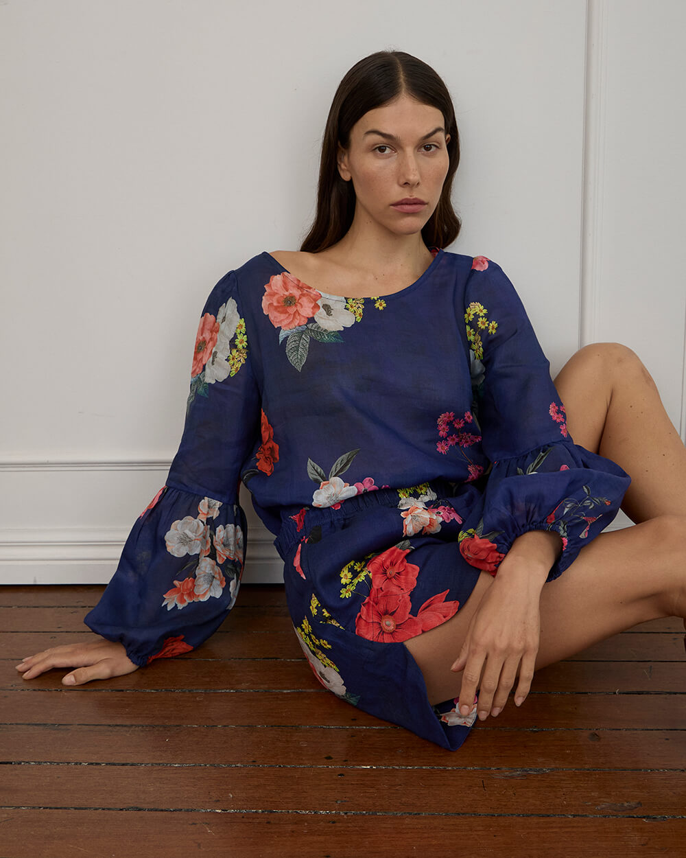 Ada Short | Navy Vintage Floral