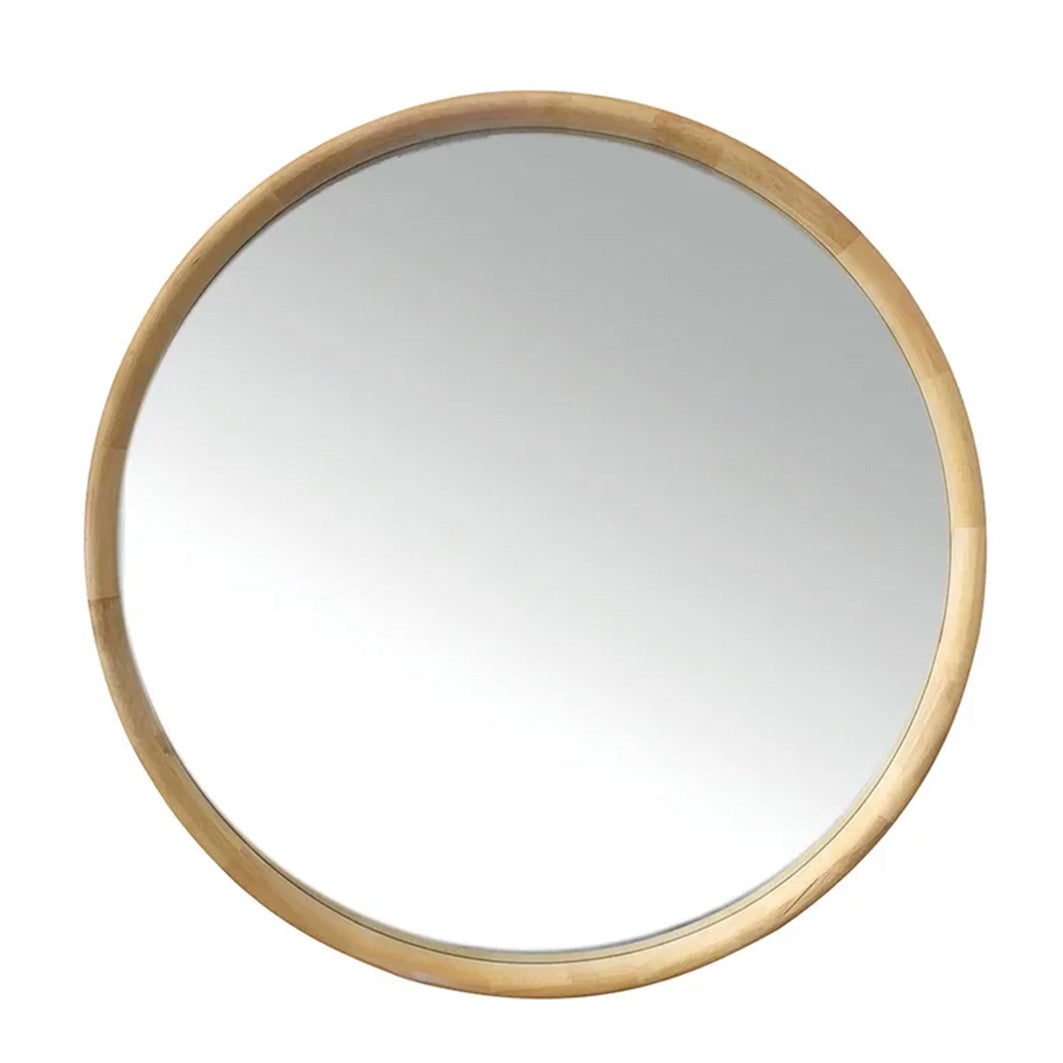 Inga Oak Round Mirror