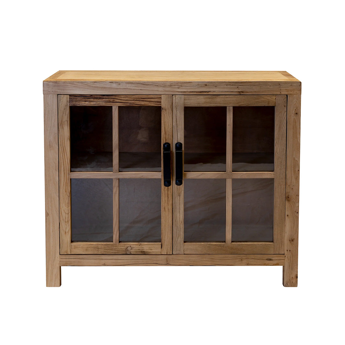 Leura Elm Glass Door Cabinet - 2 Sizes
