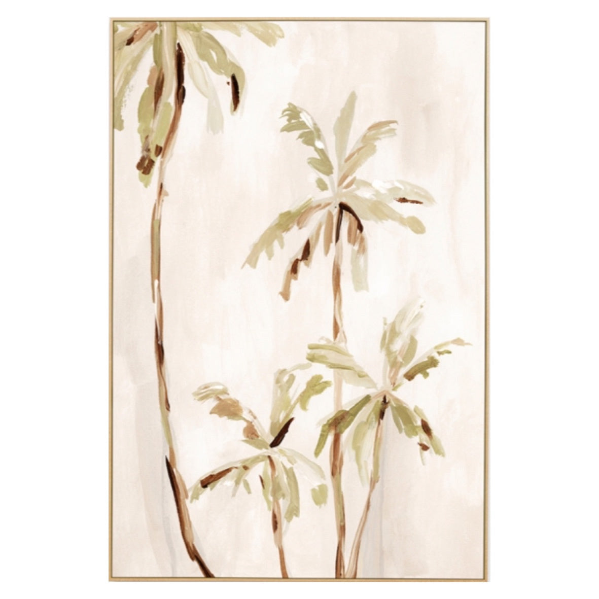 Vacation Palms Sand I Framed Canvas | 7 Sizes