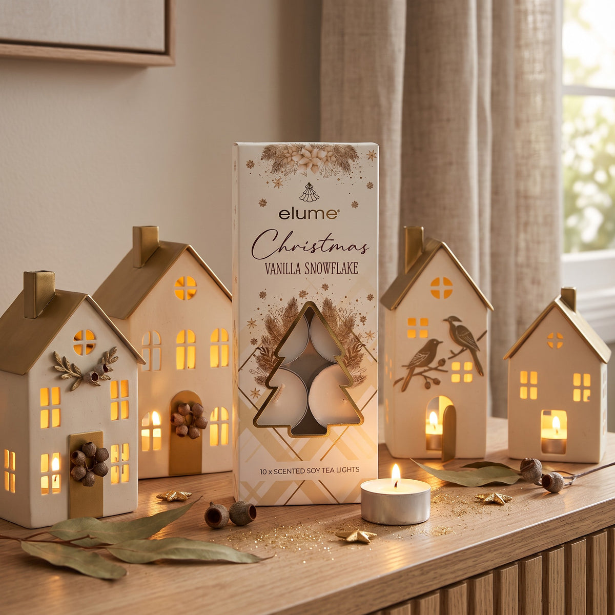 Vanilla Snowflake Christmas Tealights