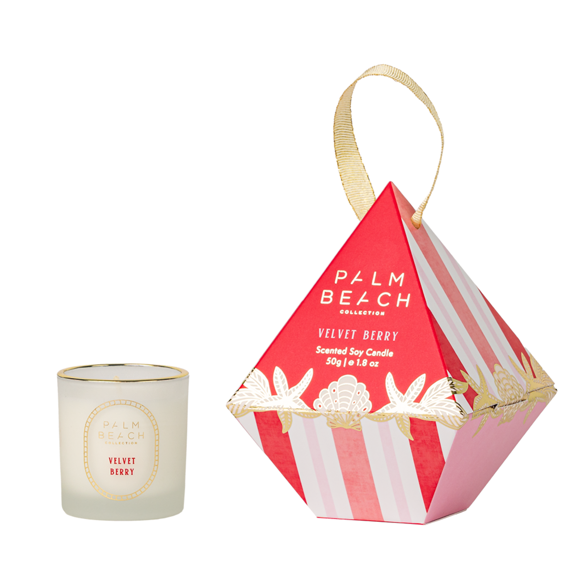 Velvet Berry Mini Candle Hanging Bauble 50g