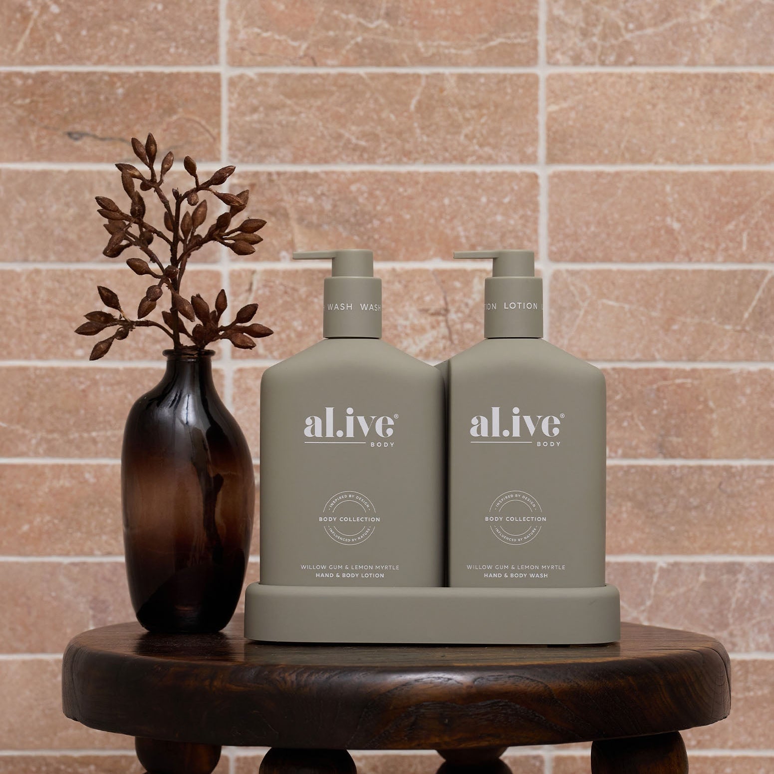 Willow Gum &amp; Lemon Myrtle Wash &amp; Lotion Duo + Tray
