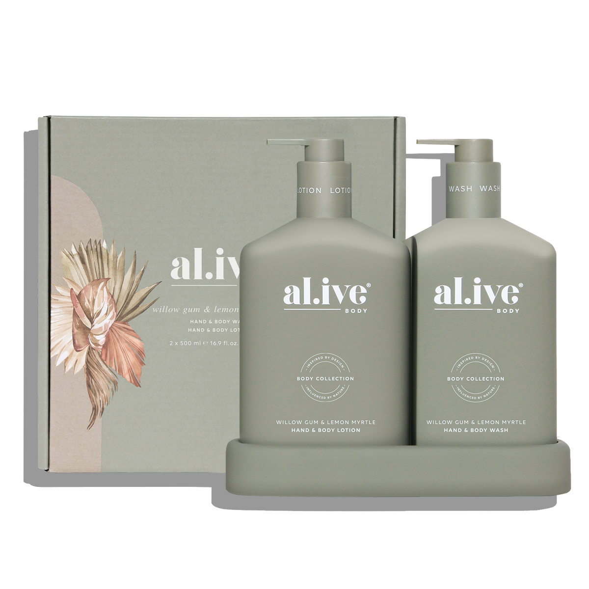 Willow Gum &amp; Lemon Myrtle Wash &amp; Lotion Duo + Tray
