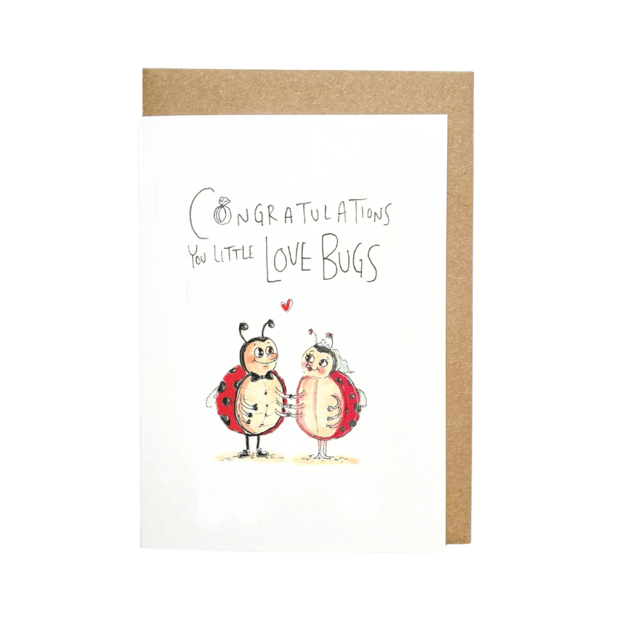 'Congratulations you Little Love Bugs' Card