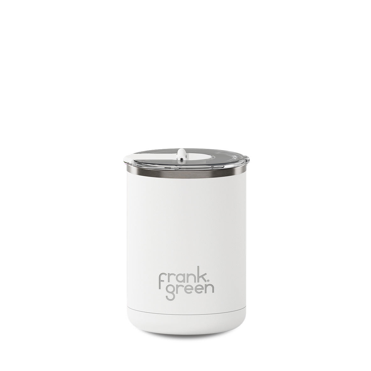 Ceramic Coffee Cup with Hinged Lid | 12oz | Cloud