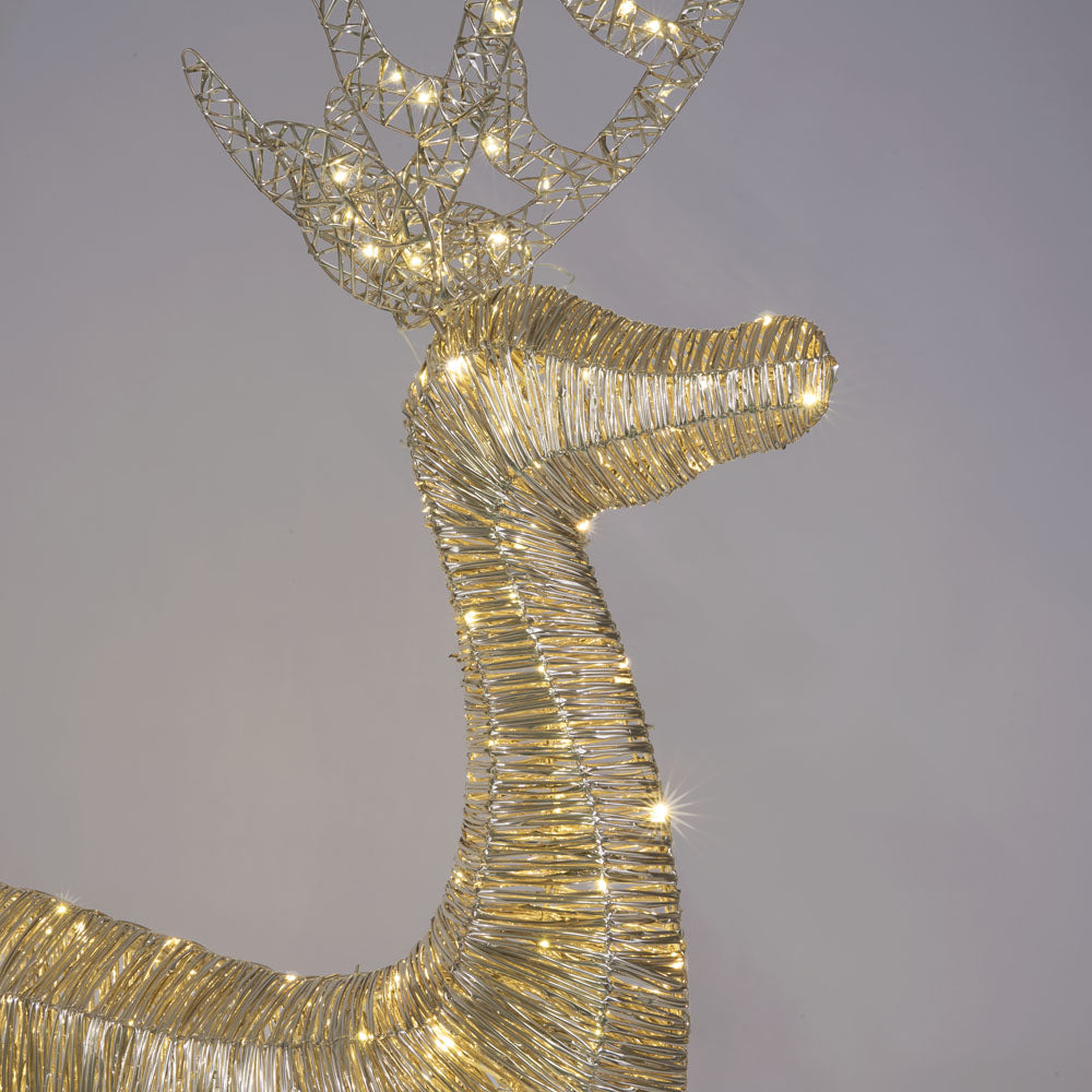 Wrapt Light Up Golden Reindeer | Medium