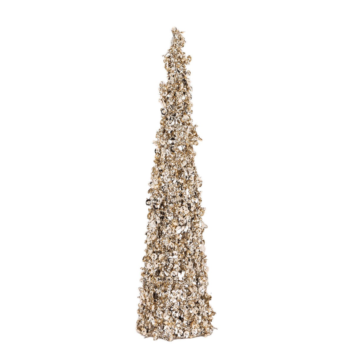 Champagne Ice Glitter Cone Tree | Small