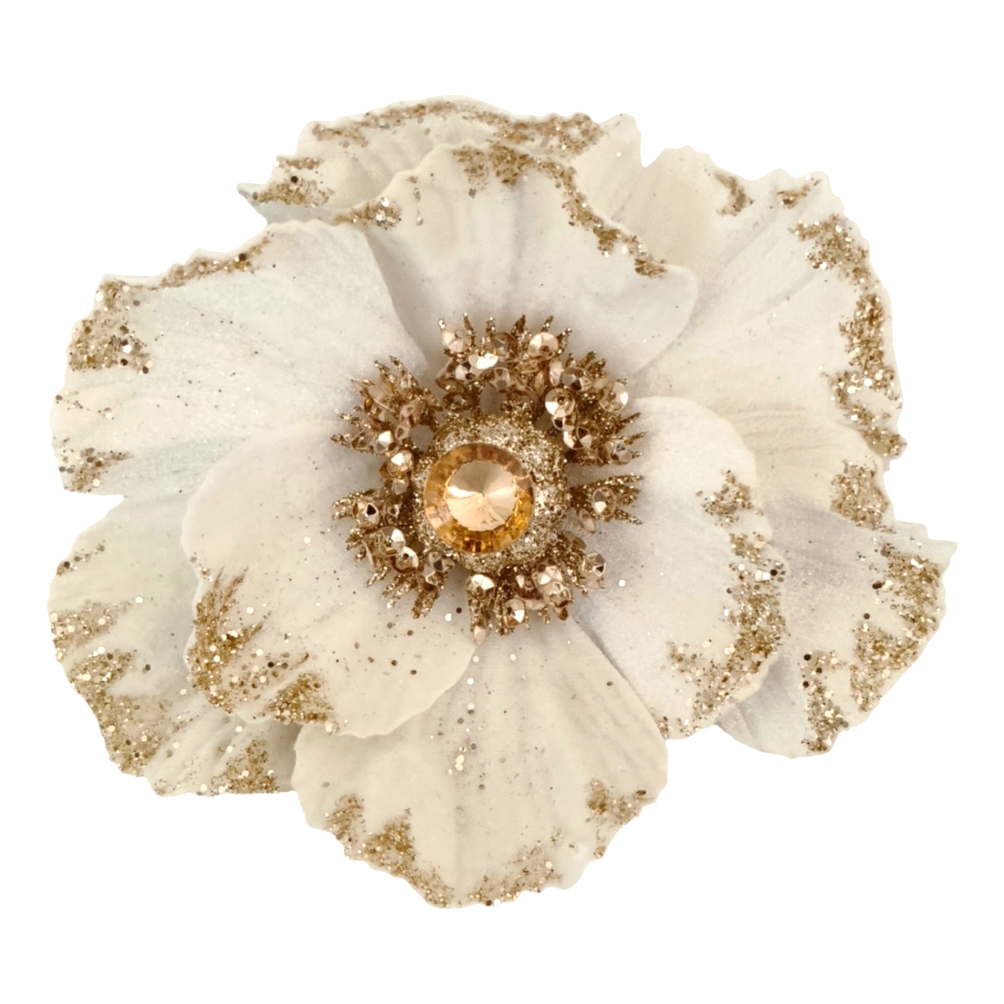 Cream Magnolia Clip On