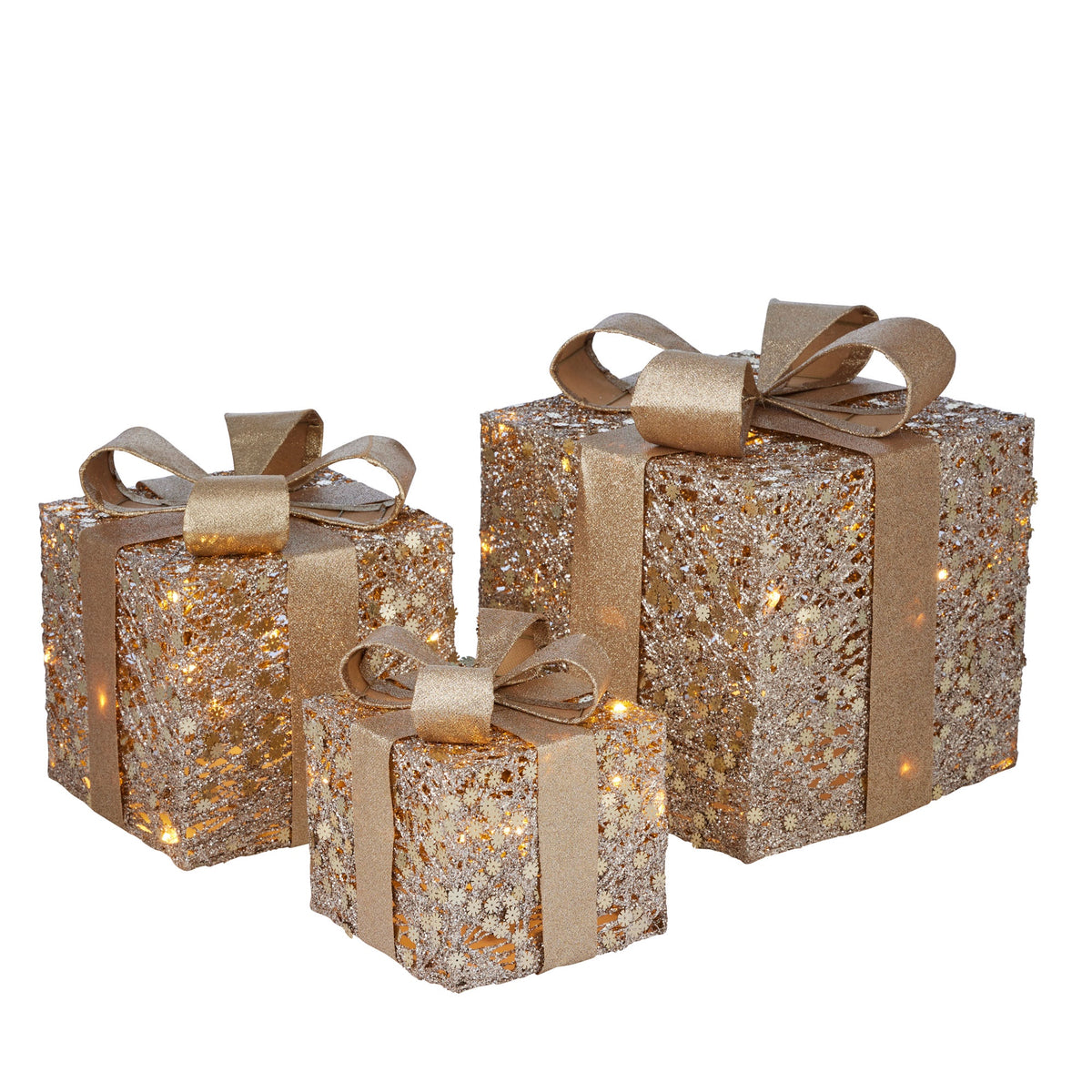 Gold Snowflake Gift Boxes | 3 Sizes