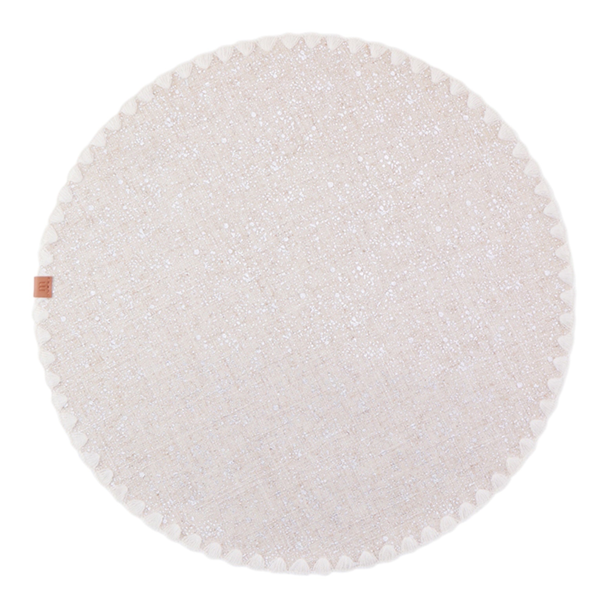 Luster Round Placemat | Silver/Natural