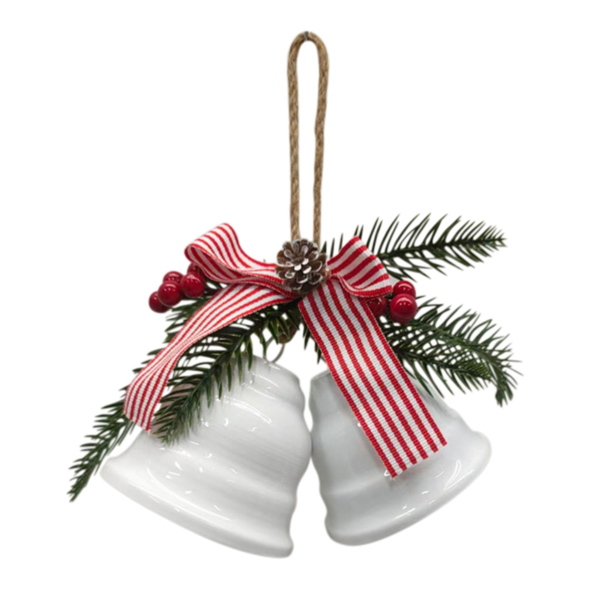 Cheer Bell Ornament | Red/White