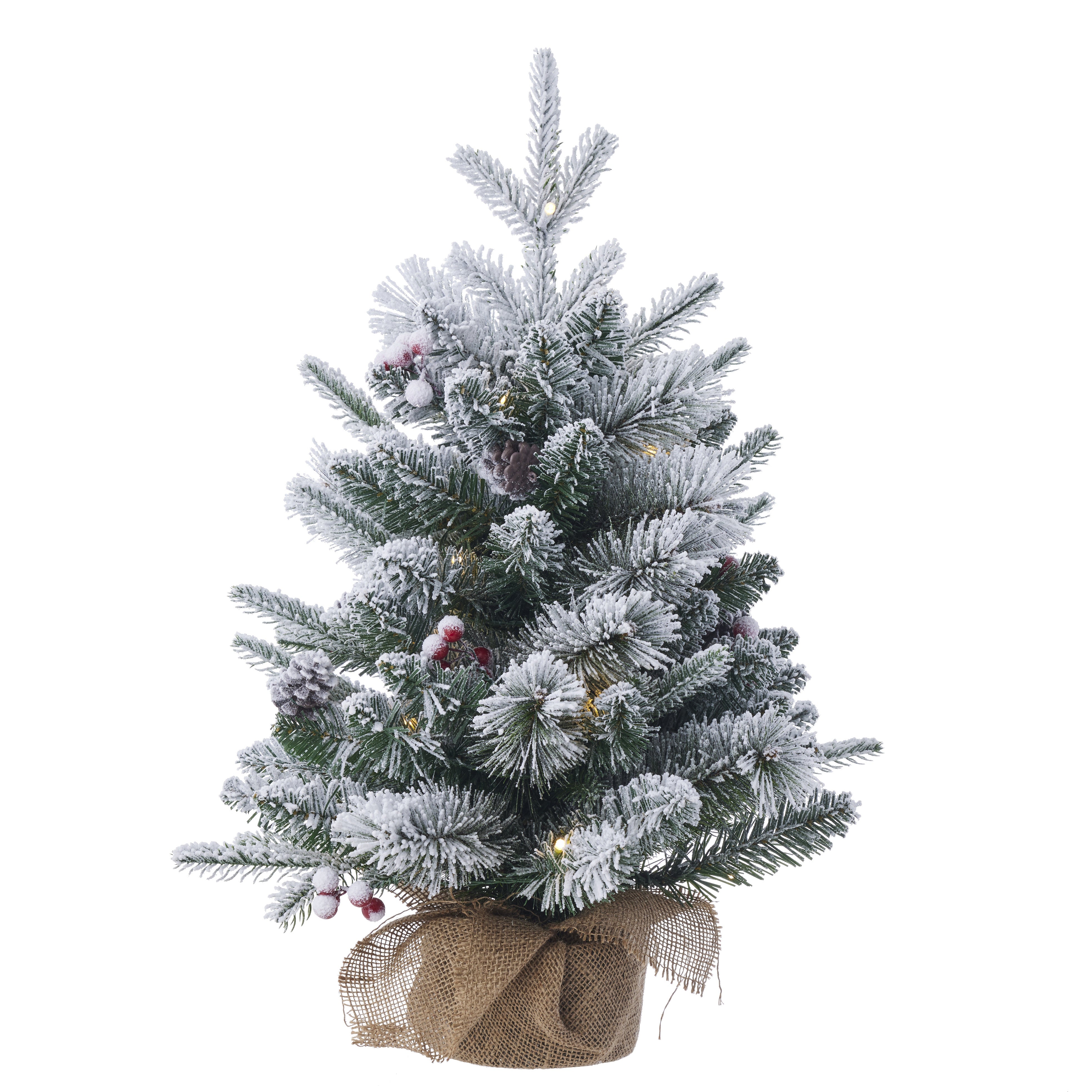 Snowy Berry Pre-Lit LED Tree in Pot
