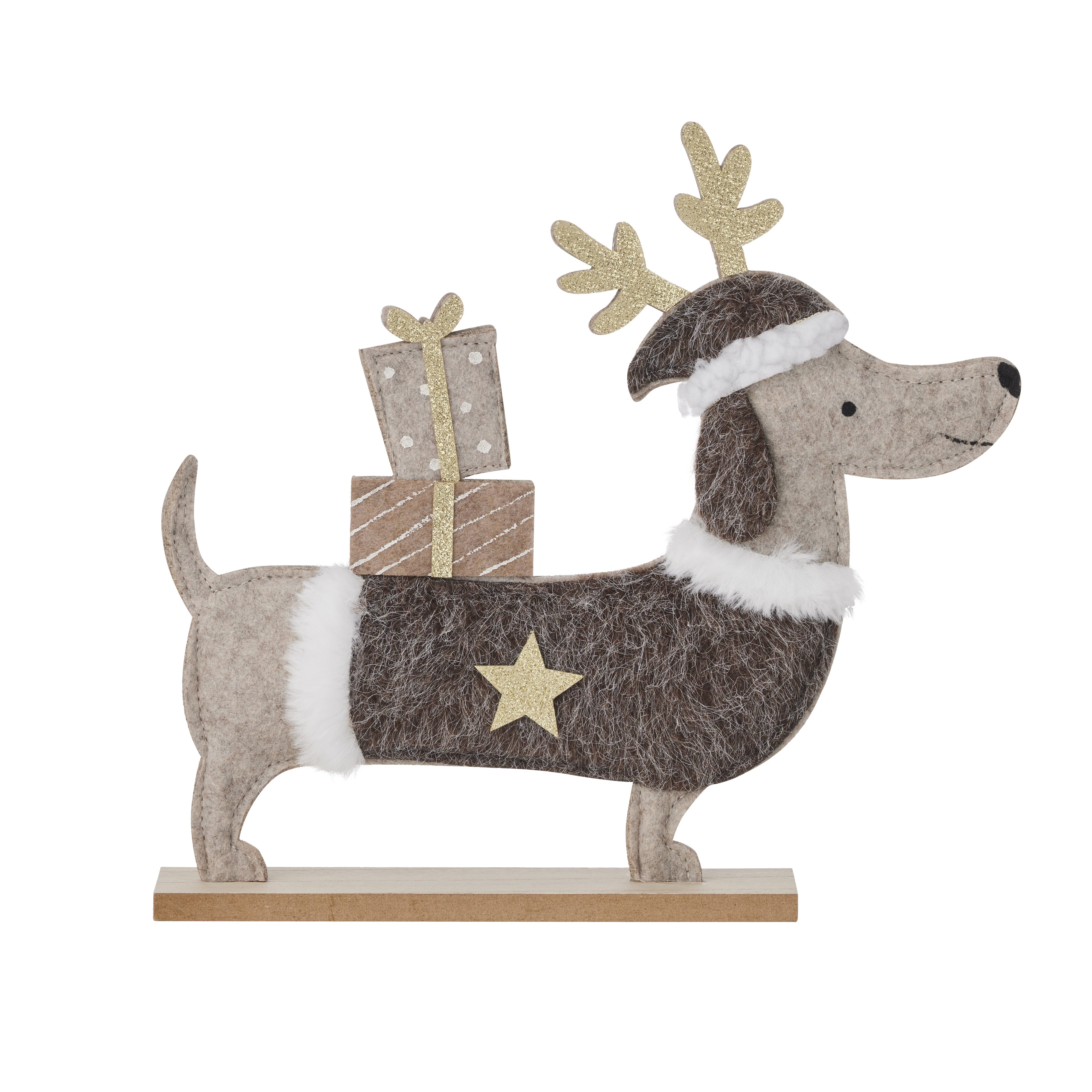 Dog w/Gift Decoration