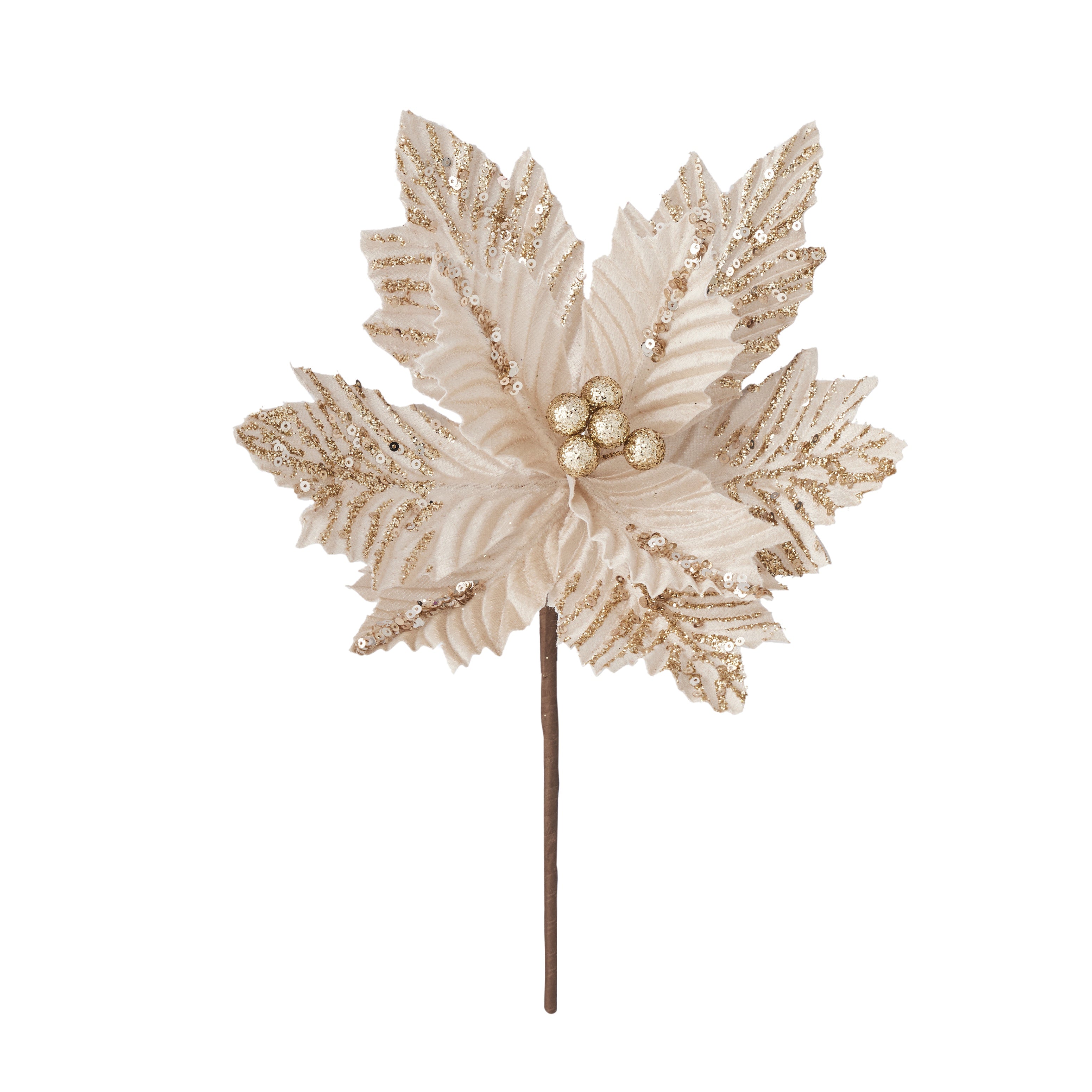 Aurora Poinsettia Stem | Gold