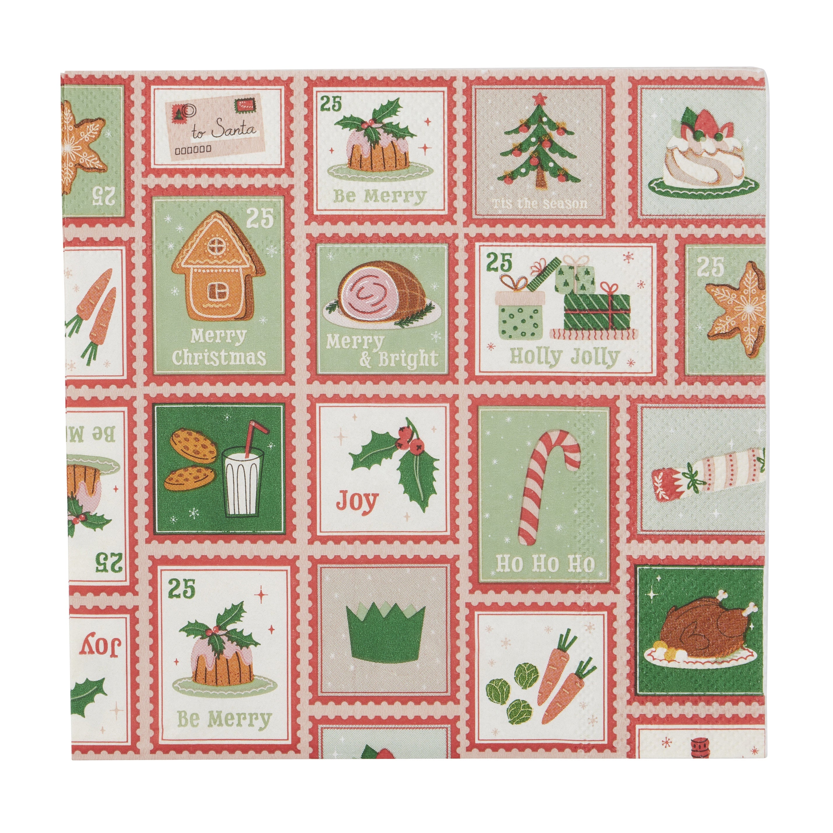 Christmas Stamp 20pk 3 Ply Napkin