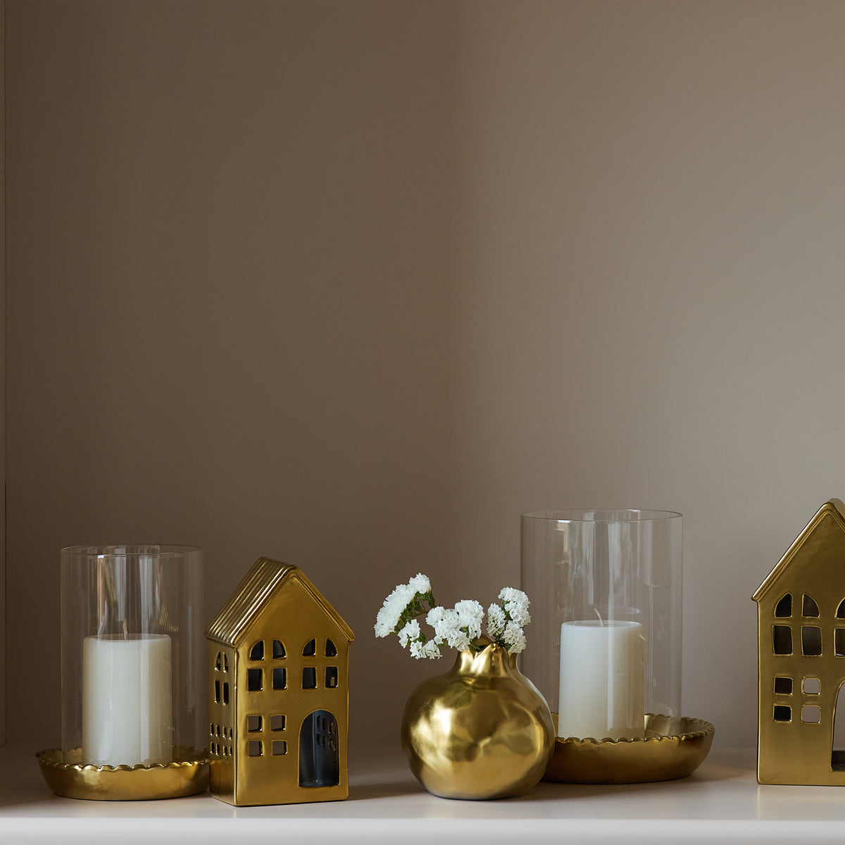 Neve Gold Ceramic Votive | Small