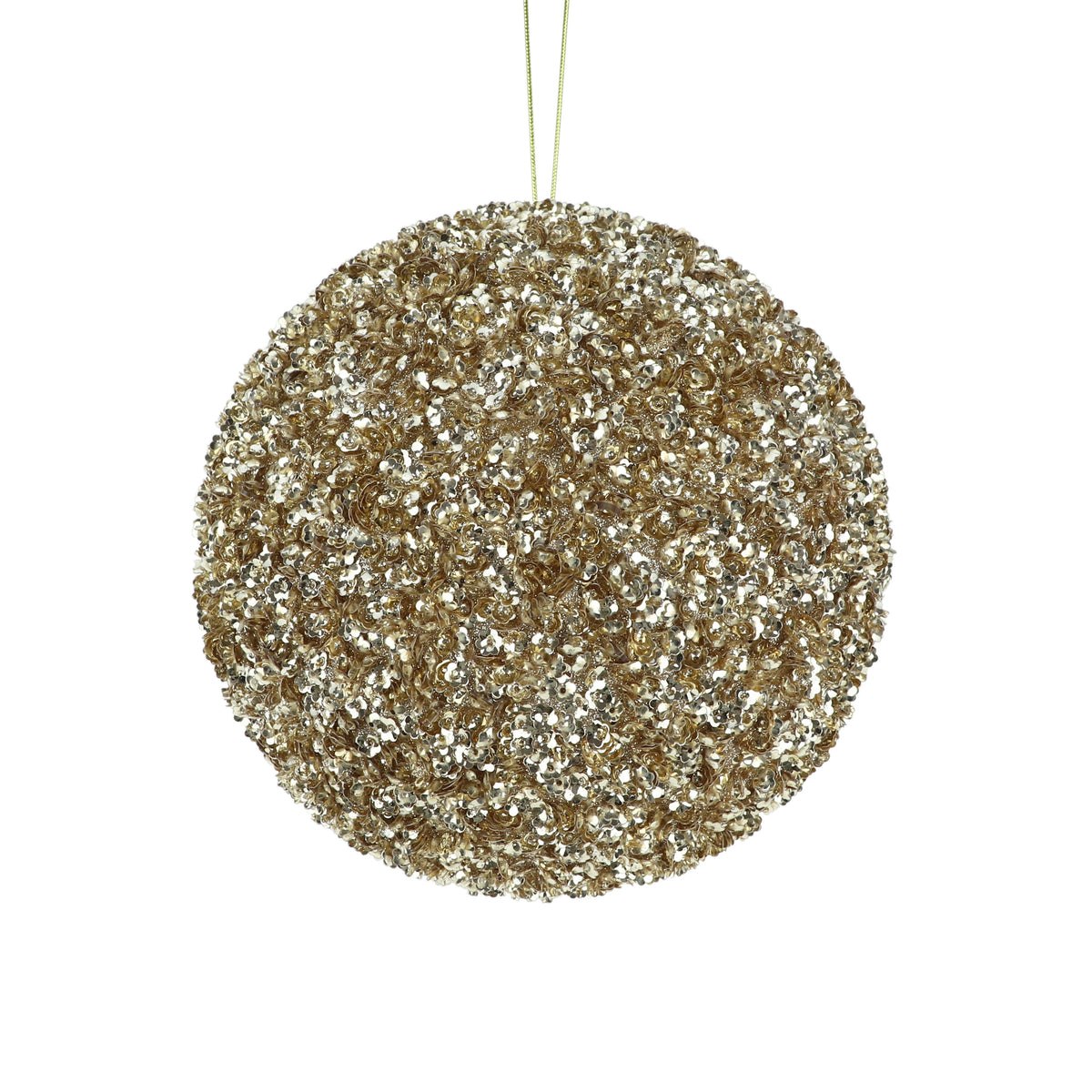 Champagne Beaded Sequin Bauble | Large
