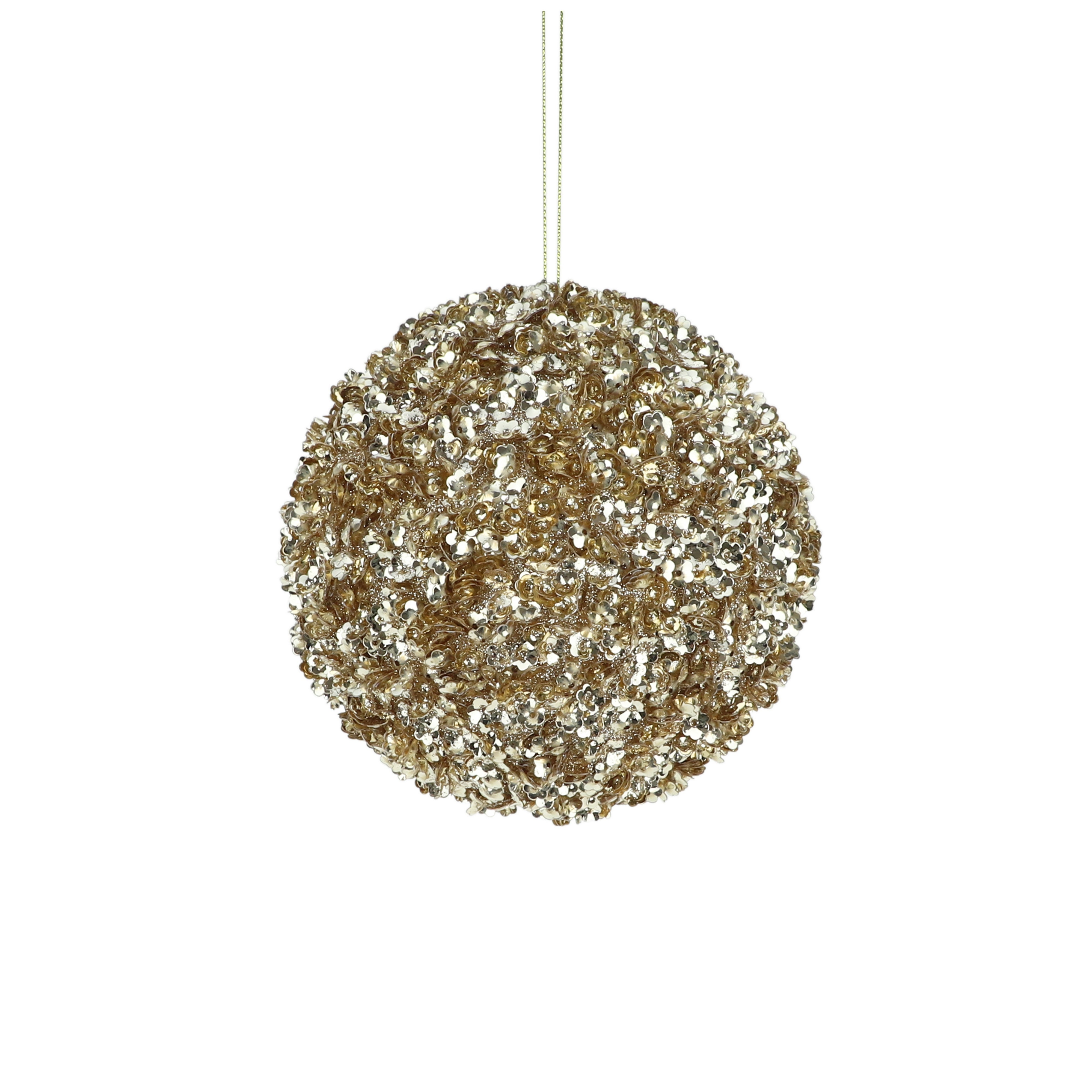 Champagne Beaded Sequin Bauble | Small