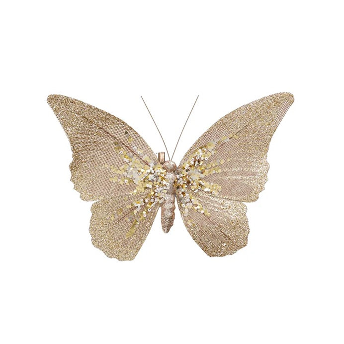 Champagne  Butterfly w/Clip