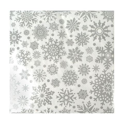 Silver Sparkle Lunch 20pk 3 Ply Napkin