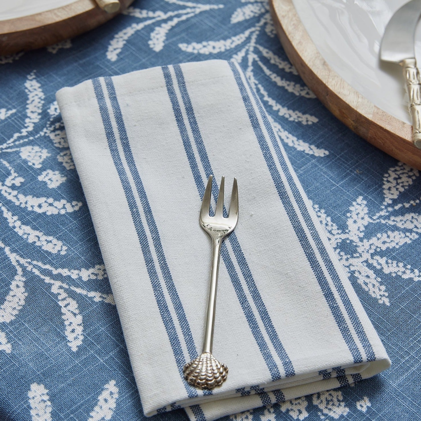Provence Dark Blue Stripe Napkin Set/4