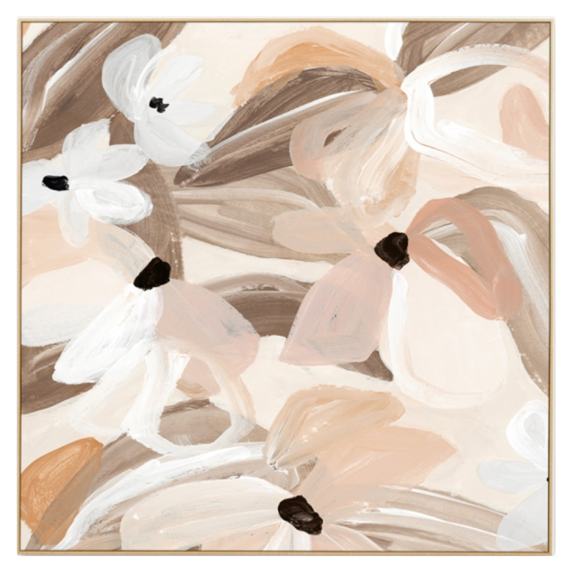 Abstract Daisies Blush Canvas | 6 Sizes