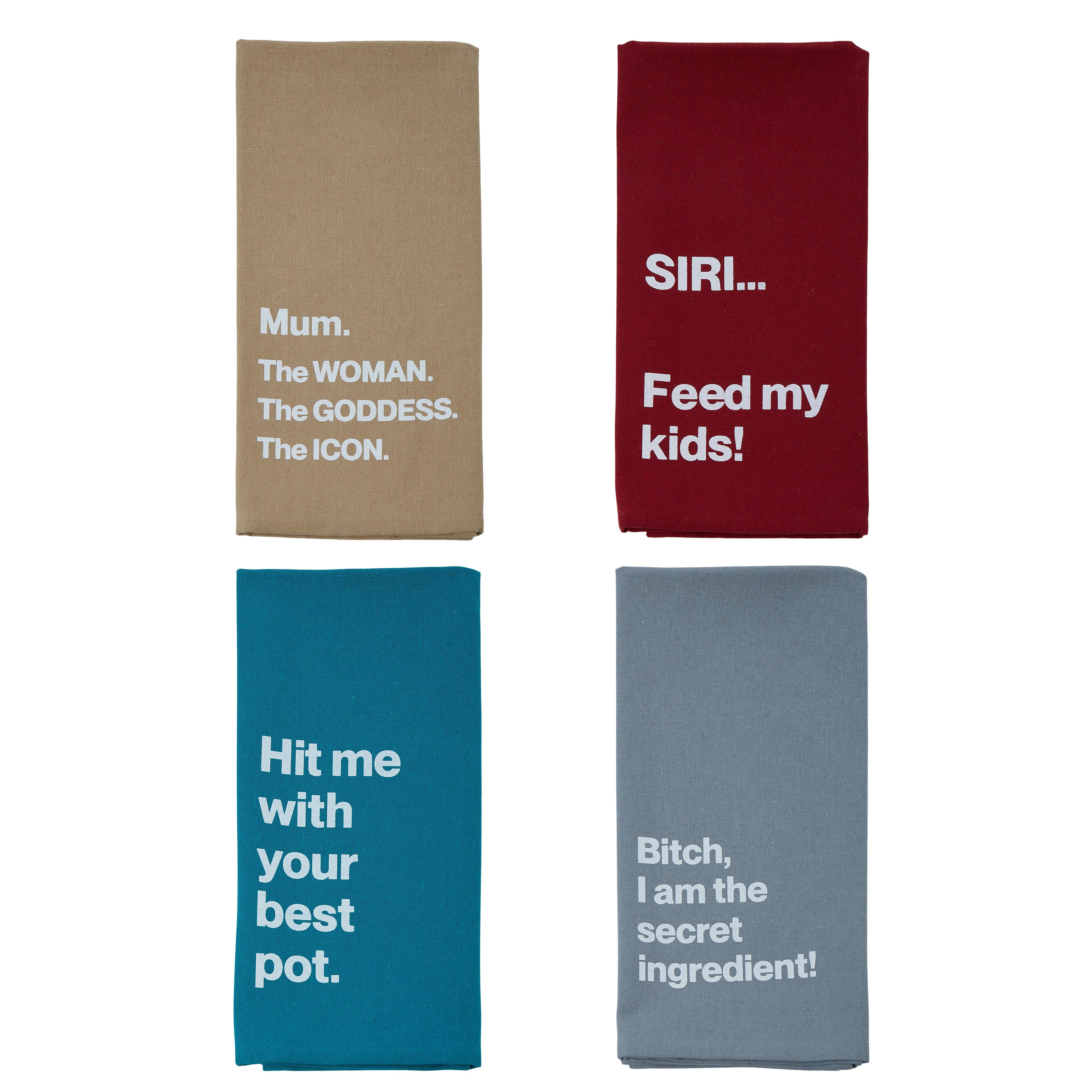Slogan Tea Towel | 4 Designs