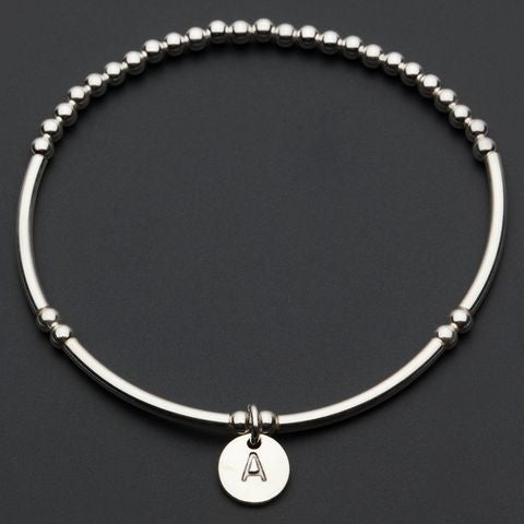 A-Z Initial Sterling Silver Bracelets