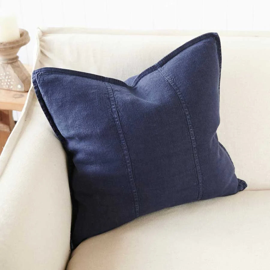 Luca Linen Navy Cushion | 3 Styles