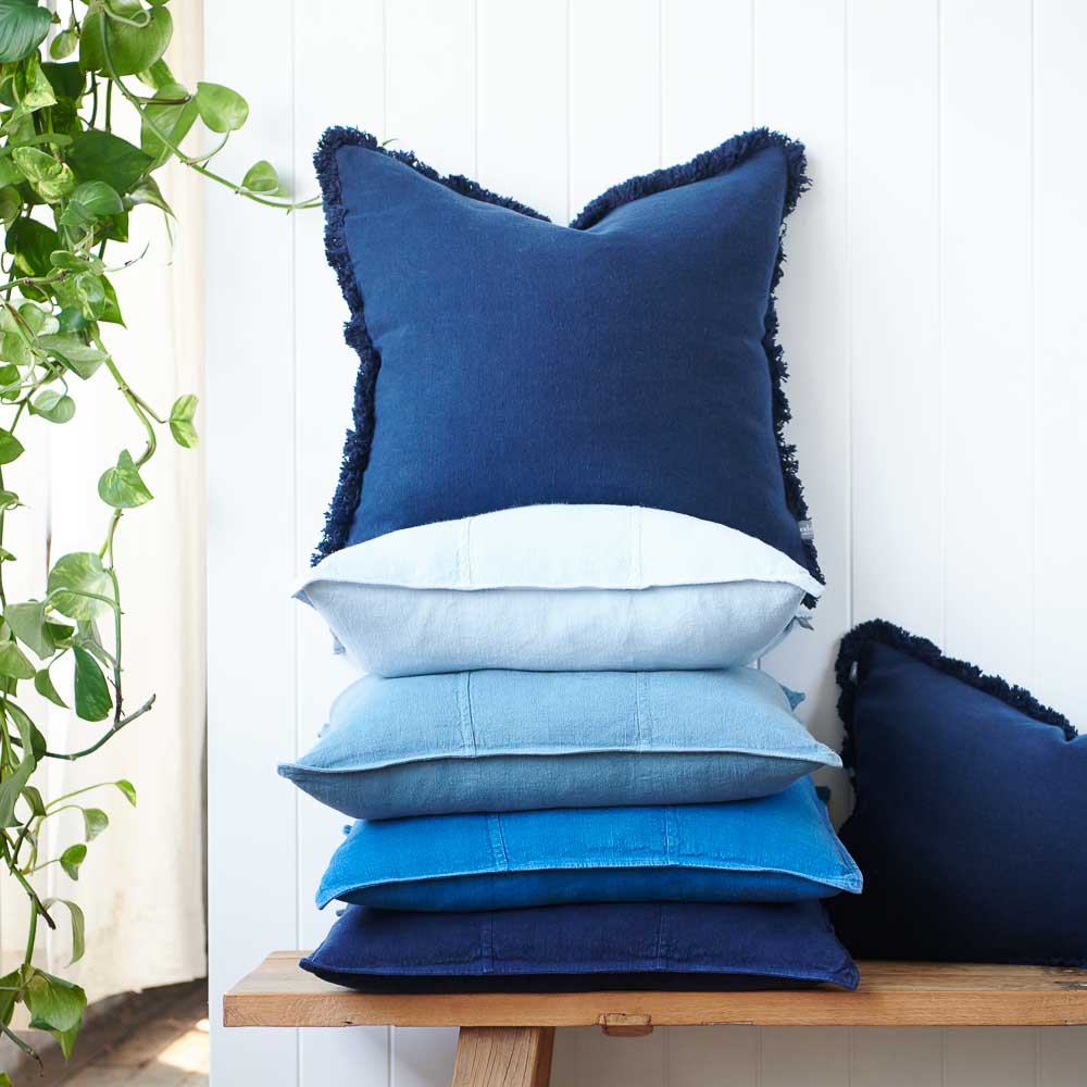 Luca Linen Navy Cushion | 3 Styles