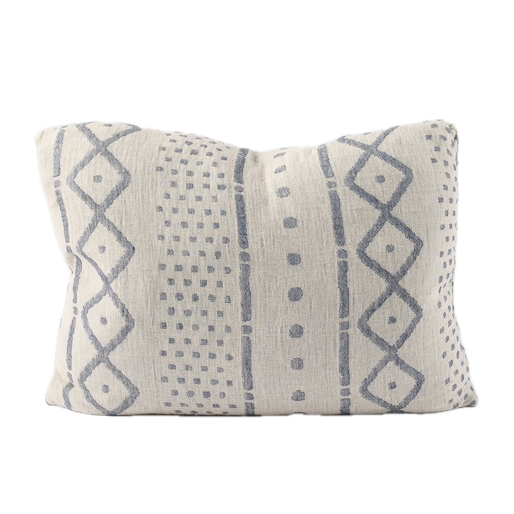 Senza Cushion | Soft Ink + Navy | 40 x 60cm