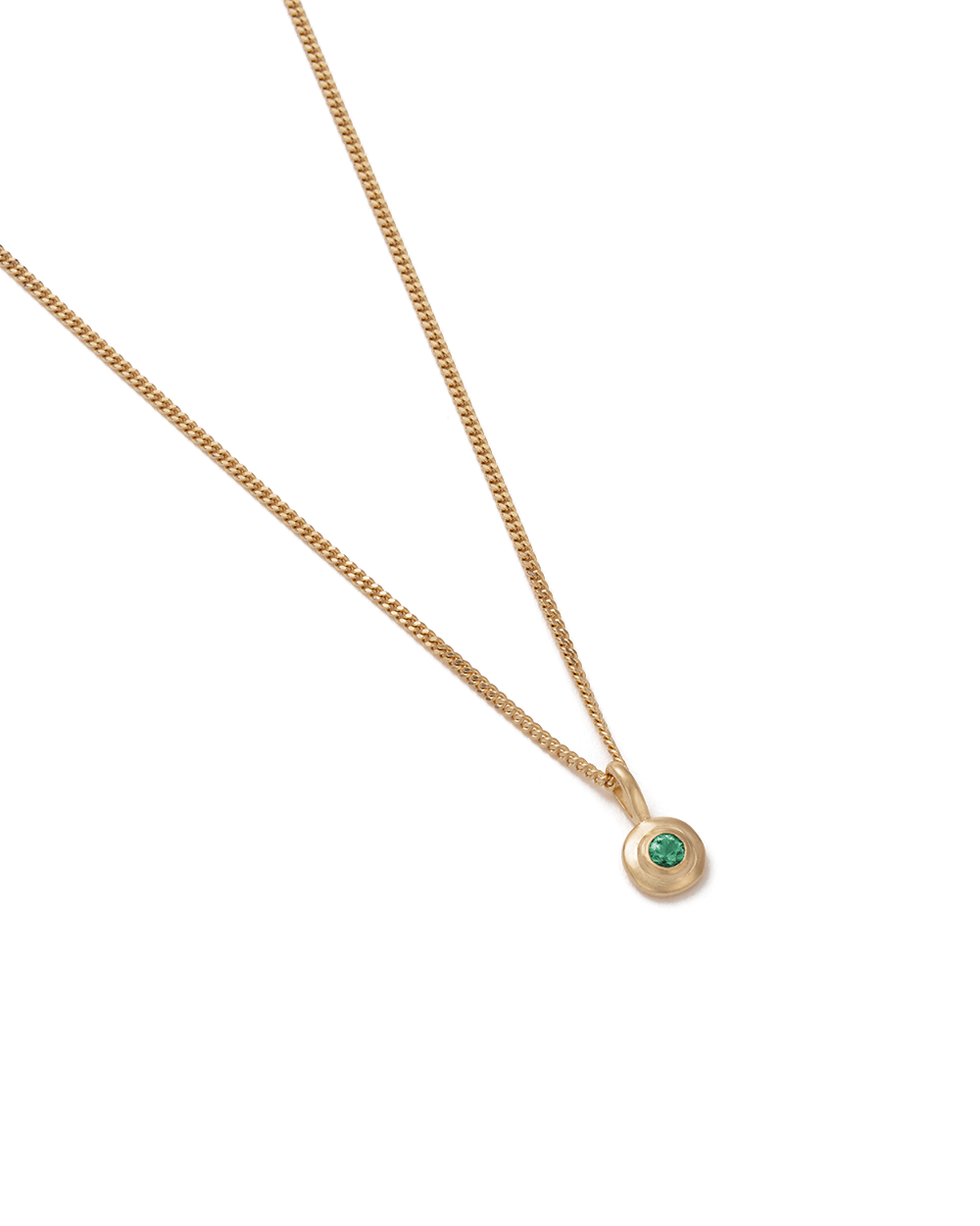 Birthstone Pendant | May - Emerald | Gold
