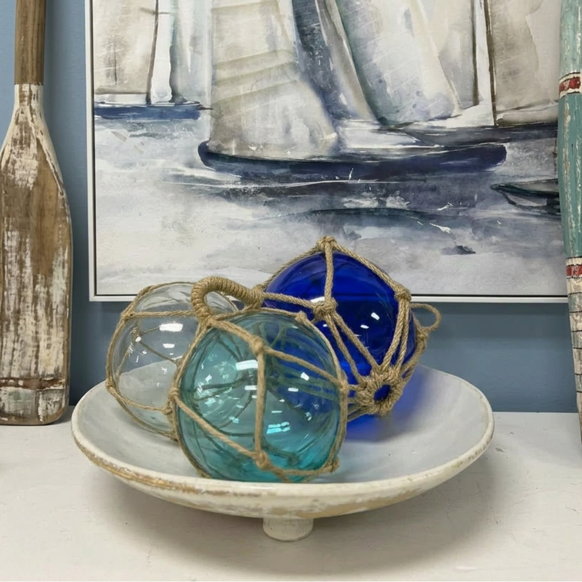 Azure Glass Rope Ball | Small