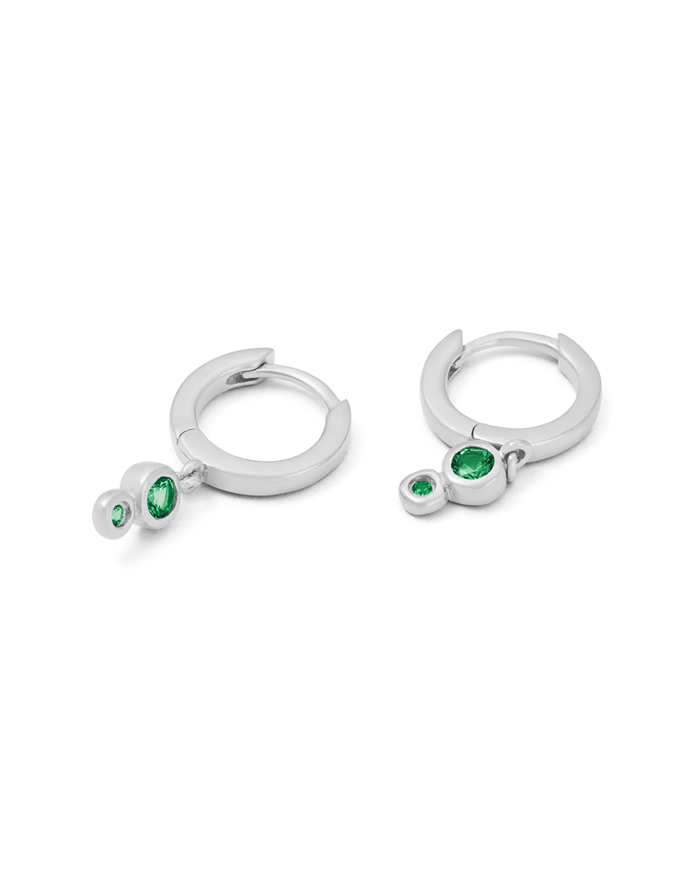 Il Mare Droplet Hoops | Silver